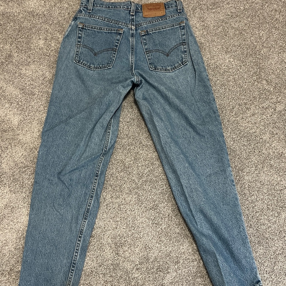 Women’s Vintage Levi’s 550 Denim Blue 12 Short Relaxed Fit Tapered USA